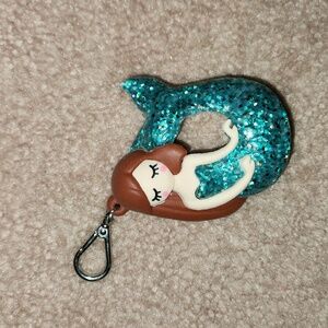 Mermaid hand sanitizer holder with clip!
